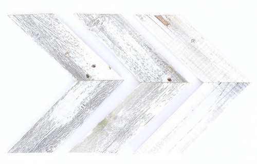 Set of Three White Wood Novelty Hanging Dimensional Sculpture
