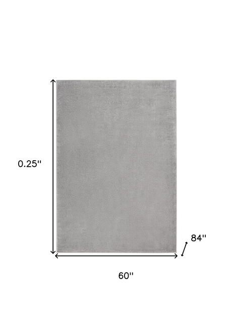 5' X 7' Gray Indoor Outdoor Area Rug