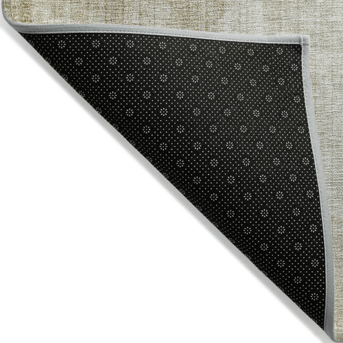 5' X 8' Taupe Beige And Tan Geometric Washable Indoor Outdoor Area Rug