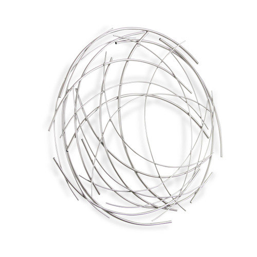 26" X 26" Silver Metal Circle