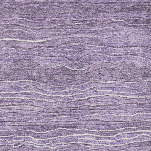 5' X 8' Purple And Lavender Abstract Washable Indoor Outdoor Area Rug - Purple, Lavender