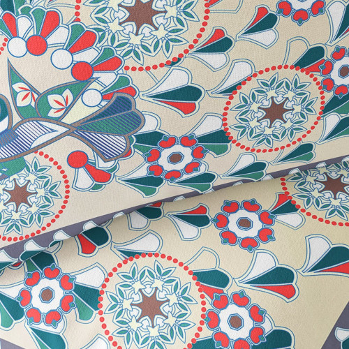 Set of Two 16" X 16" Green and Red Peacock Blown Seam Floral Indoor Outdoor Throw Pillow Polyester