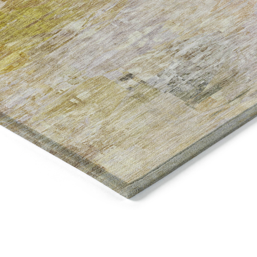 5' X 8' Orange Copper And Terra Cotta Abstract Washable Indoor Outdoor Area Rug