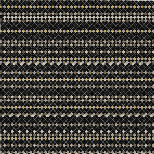 3' X 5' Black And Taupe Striped Washable Indoor Outdoor Area Rug