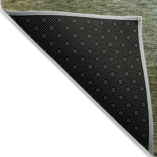 5' X 8' Green Copper And Beige Abstract Washable Indoor Outdoor Area Rug