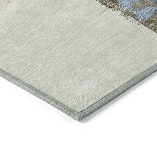 5' X 8' Beige And Brown Abstract Washable Indoor Outdoor Area Rug