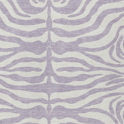 3' X 5' Lavender And Ivory Animal Print Washable Indoor Outdoor Area Rug