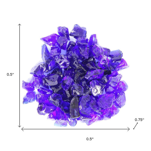 Cobalt Round Reflective Fire Pit Glass