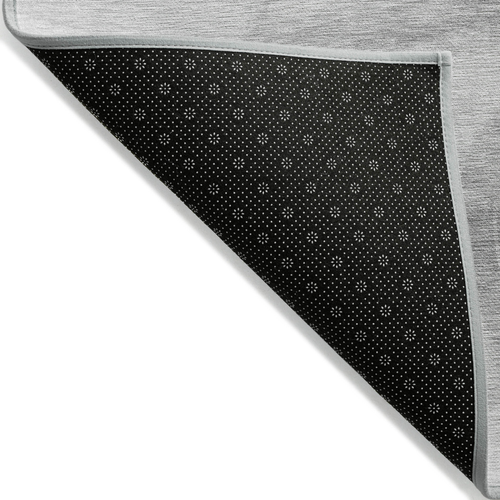 2' X 3' Gray and Light Gray Abstract Washable Non Skid Indoor Outdoor Area Rug