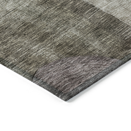 5' X 8' Brown Blue And Green Geometric Washable Indoor Outdoor Area Rug