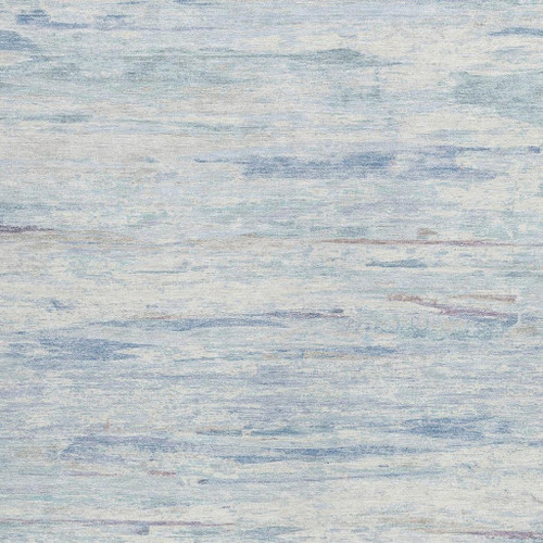 3' X 5' Sky Blue And Ivory Abstract Washable Indoor Outdoor Area Rug - Sky Blue, Ivory
