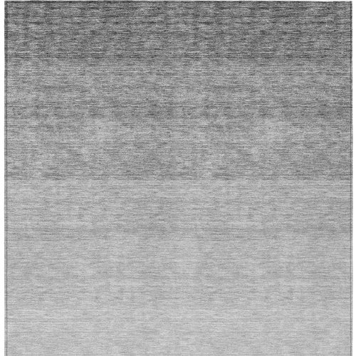 3' X 5' Gray And Light Gray Ombre Washable Indoor Outdoor Area Rug
