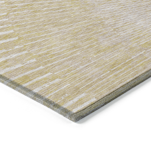 5' X 8' Wheat Abstract Washable Non Skid Indoor Outdoor Area Rug