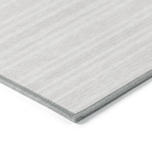 2' X 8' Ivory Striped Washable Indoor Outdoor Runner Rug