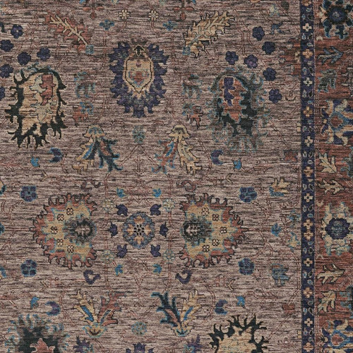 3' X 5' Brown And Beige Floral Washable Indoor Outdoor Area Rug - Brown, Beige