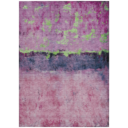 5' X 8' Blush And Mint Green Abstract Washable Indoor Outdoor Area Rug