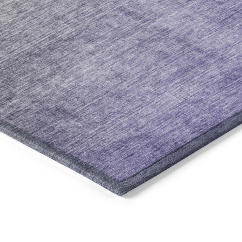 2' X 3' Olive Green and Purple Ombre Washable Non Skid Indoor Outdoor Area Rug