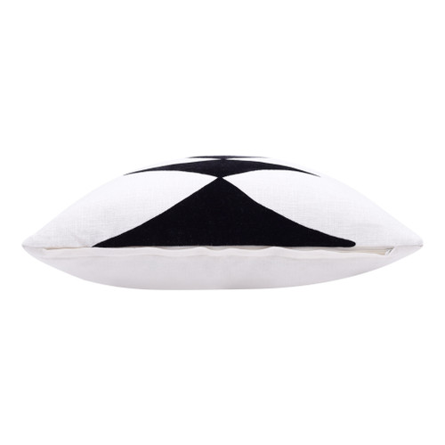 20" Black and White Throw Pillow