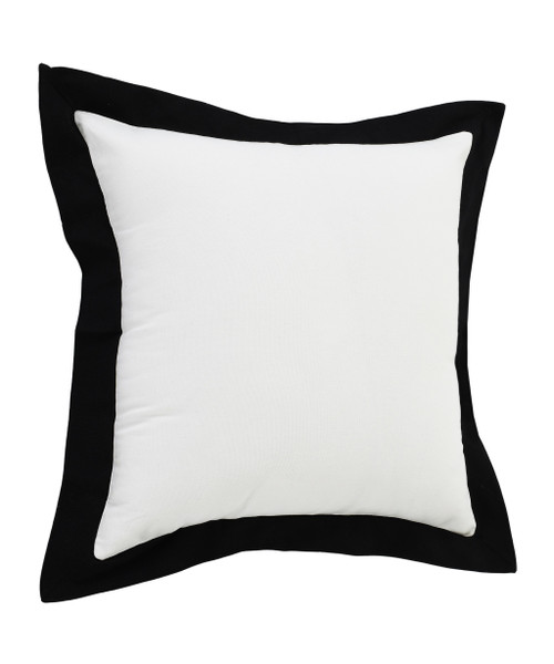 20" Black and White Throw Pillow