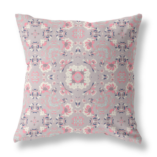 20" Pink Suede Throw Pillow