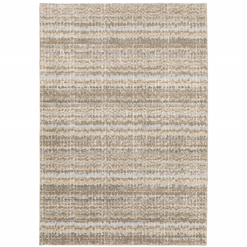 2' X 3' Ivory And Gray Abstract Area Rug