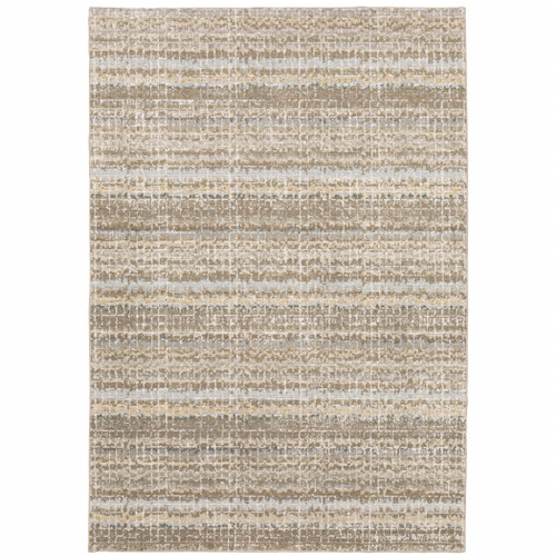 2' X 3' Ivory And Gray Abstract Area Rug