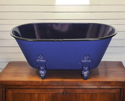 Jumbo Royal Blue Bathtub Decorative Sculpture