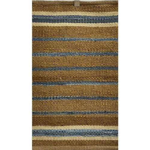 5' X 7' Tan and Ivory Hand Woven Area Rug Jute