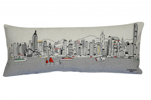 14" X 35" Cream Hometown Pride Wool Lumbar Throw Pillow