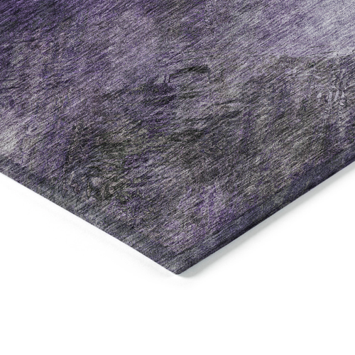 3' X 5' Purple Eggplant And Lavender Abstract Washable Indoor Outdoor Area Rug