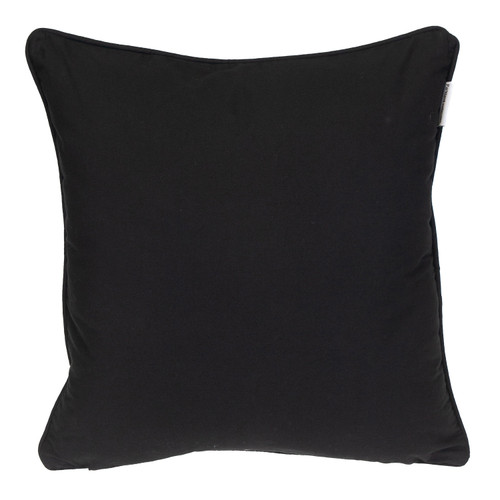20" Black and White Geometric Cotton Throw Pillow