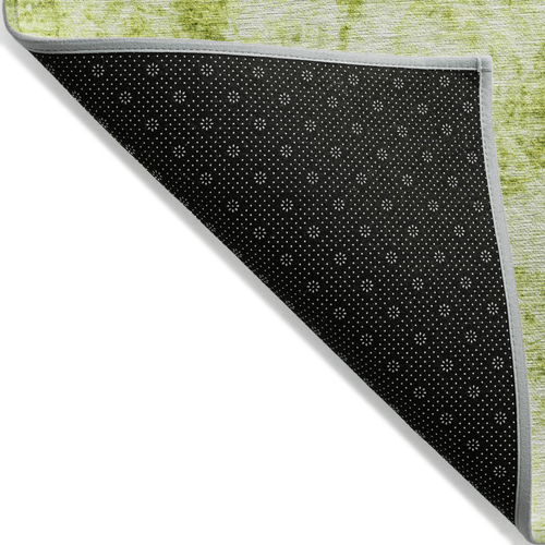 3' X 5' Lime Green Abstract Washable Non Skid Indoor Outdoor Area Rug