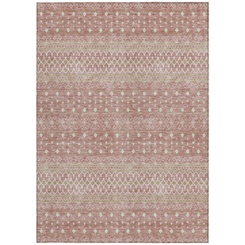 3' X 5' Blush Gold And Ivory Tribal Washable Indoor Outdoor Area Rug