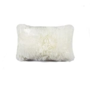 12" X 20" Natural Sheepskin Throw Pillow