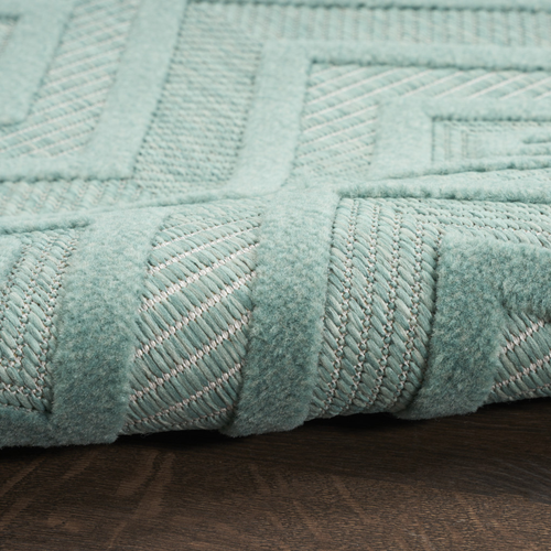 7' X 10' Aqua Indoor Outdoor Area Rug