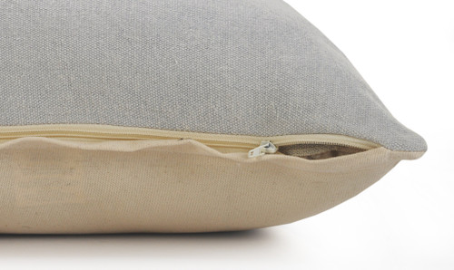 14" X 36" Light Gray Cotton Throw Pillow