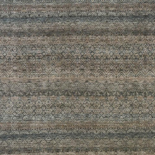 5' X 8' Chocolate And Gray Striped Washable Indoor Outdoor Area Rug - Chocolate, Gray