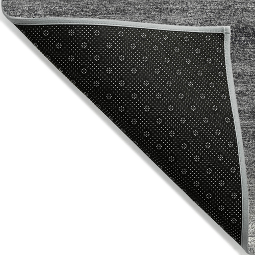 5' X 8' Gray And Charcoal Abstract Washable Indoor Outdoor Area Rug