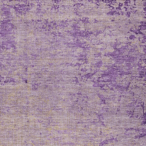5' X 8' Purple And Beige Abstract Washable Indoor Outdoor Area Rug