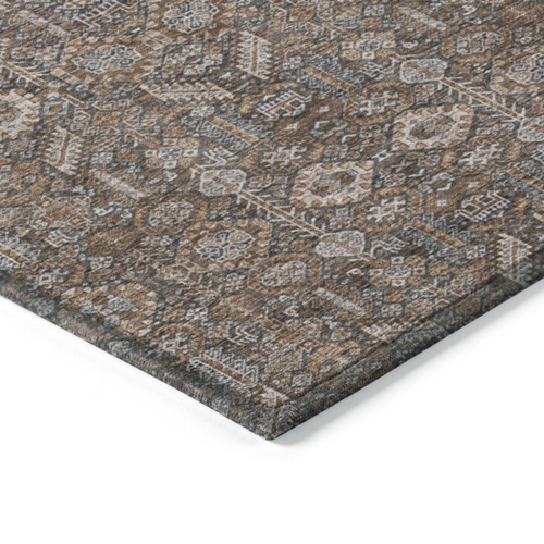 2' X 3' Chocolate Tribal Washable Indoor Outdoor Area Rug