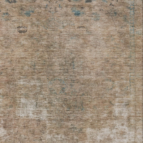 3' X 5' Beige And Taupe Abstract Washable Indoor Outdoor Area Rug