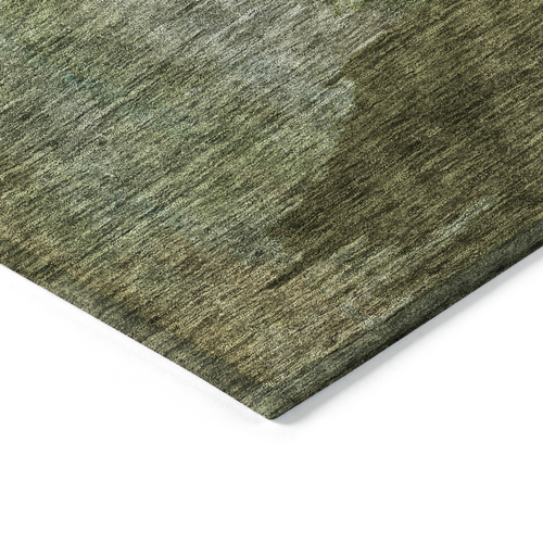 3' X 5' Green Copper And Beige Abstract Washable Indoor Outdoor Area Rug