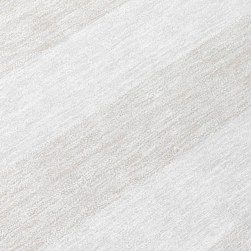 5' X 8' Ivory Striped Washable Indoor Outdoor Area Rug