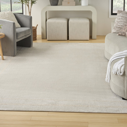 10' X 14' Ivory And Gold Indoor Outdoor Area Rug