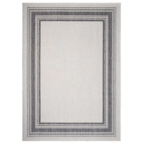 8' X 10' Gray Indoor Outdoor Area Rug Polypropylene