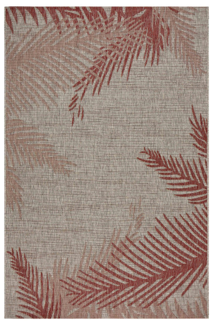 5' X 7' Beige Indoor Outdoor Area Rug