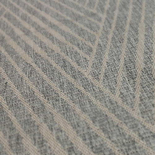 2' X 3' Gray Geometric Stain Resistant Indoor Outdoor Area Rug