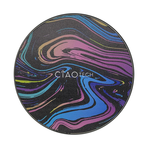 10 Watt Wireless Fast Charging Pad - Printed Black Marble Swirl - 194162004225