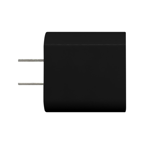 Dual port AC charger - Type C & USB -Black