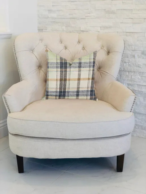 Plutus Plaid Rendezvous Luxury Throw Motif Pillow